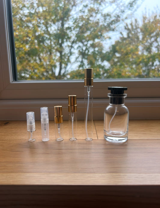 Empty decant bottles